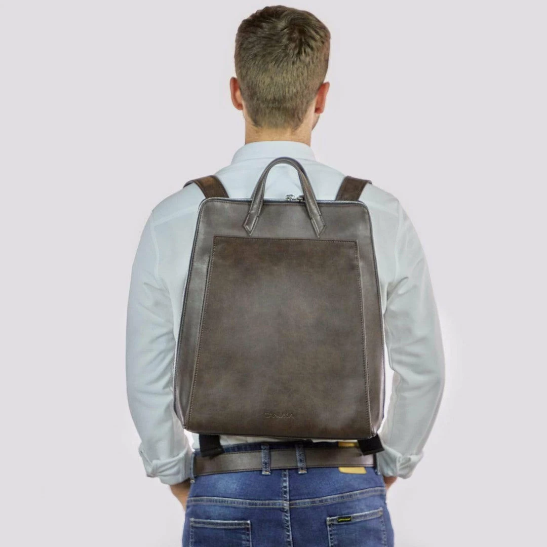 Canussa Urban Vegan Leather Backpack | Brown 12 Canussa Urban Vegan Leather Backpack | Brown