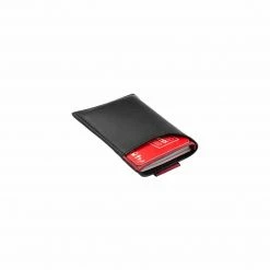 Canussa Slim Vegan Leather Cardholder | Black & Red Accessories