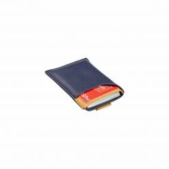 Canussa Slim Vegan Leather Cardholder | Blue & Camel