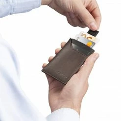 Canussa Accessories Slim Vegan Leather Cardholder | Brown & Black