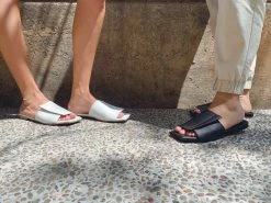 Carmona Collection Shoes Andrea Cactus Leather Vegan Sandals | Black