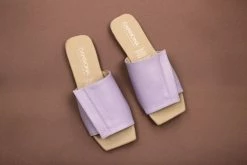 Carmona Collection Andrea Cactus Leather Vegan Sandals | Lilac