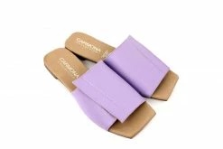 Carmona Collection Andrea Cactus Leather Vegan Sandals | Lilac