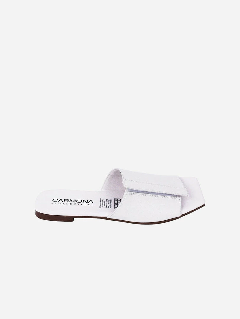 Carmona Collection Andrea Cactus Leather Vegan Sandals | White 3 Carmona Collection Andrea Cactus Leather Vegan Sandals | White