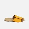 Carmona Collection Andrea Cactus Leather Vegan Sandals | Yellow
