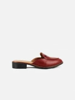 Carmona Collection Aurora Desserto® Cactus Leather Vegan Mule | Red Shoes