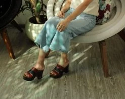 Carmona Collection Shoes Estefanía Desserto® Cactus Leather Vegan Heel Sandal | Red