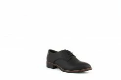 Carmona Collection Esther Desserto® Cactus Leather Vegan Derby Shoe | Black