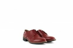Carmona Collection Esther Desserto® Cactus Leather Vegan Derby Shoe | Red