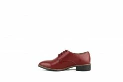 Carmona Collection Esther Desserto® Cactus Leather Vegan Derby Shoe | Red