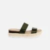 Carmona Collection Romina Desserto® Cactus Leather Vegan Sandal | Green Shoes