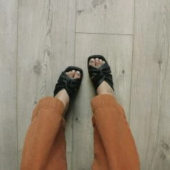 Carmona Collection Valentina Desserto® Cactus Leather Vegan Sandal | Black