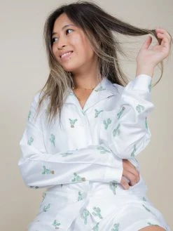 Charlotte Dunn Design Cowboy Edition Bamboo Vegan Silk Pyjama Shirt Clothing