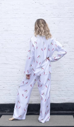 Charlotte Dunn Design Clothing Basque Edition Bamboo Vegan Silk Pyjama Set | Long