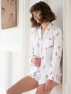 Charlotte Dunn Design Basque Edition Bamboo Vegan Silk Pyjama Set | Short Clothing