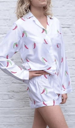 Charlotte Dunn Design Basque Edition Bamboo Vegan Silk Pyjama Set | Short Clothing