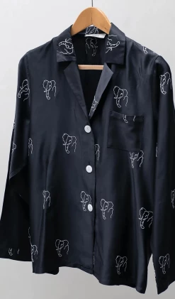 Charlotte Dunn Design Safari Edition Bamboo Vegan Silk Pyjama Set | Long