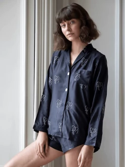 Charlotte Dunn Design Safari Edition Bamboo Vegan Silk Pyjama Set | Short Clothing