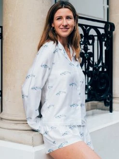 Charlotte Dunn Design Blue Edition Bamboo Vegan Silk Pyjama Shorts Clothing