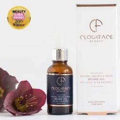 Clockface Beauty Vegan Beard Oil | Ho Leaf And Bergamot 30ml Men's Vegan Gifts Under £50