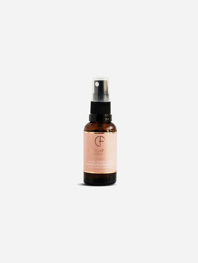 Clockface Beauty Enhanced Recovery Vegan Body Oil | Clary Sage And Geranium 30ml Women's Vegan Gifts Under £30 3 Clockface Beauty Enhanced Recovery Vegan Body Oil | Clary Sage And Geranium 30ml Women's Vegan Gifts Under £30