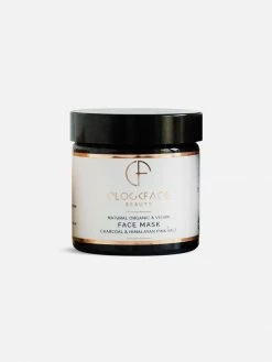 Clockface Beauty Women's Vegan Gifts Under £30 Vegan Face Mask | Charcoal And Himalayan Pink Salt 60ml