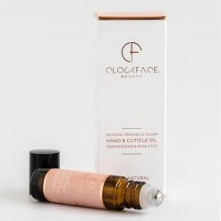 Clockface Beauty Women's Vegan Gifts Under £30 Vegan Hand And Cuticle Oil Roll-on | Frankincense And Rose Otto - 10ml