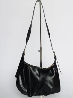 Collection And Co Bags Ella Ruched Cross Body Bag | Black
