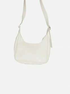 Collection And Co Bags Aria Up-cycled Faux Leather Shoulder Bag | Cream