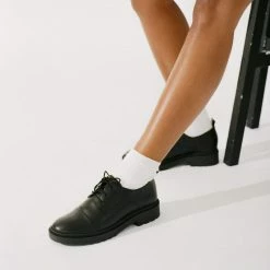 Collection And Co Shoes Matteo Up-Cycled Vegan Leather Brogue | Black