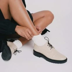 Collection And Co Matteo Up-Cycled Vegan Leather Brogue | Caramel Shoes