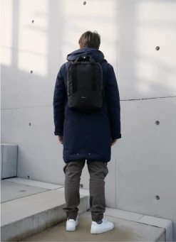 Corail Marseille City Recycled Vegan Backpack | Black