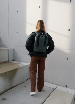 Corail Marseille City Recycled Vegan Backpack | Green 14 Corail Marseille City Recycled Vegan Backpack | Green