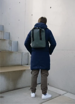 Corail Marseille City Recycled Vegan Backpack | Green 15 Corail Marseille City Recycled Vegan Backpack | Green