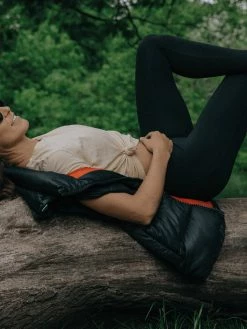 CULTHREAD Arundel Hooded Vegan Vest | Midnight Black & Orange Clothing