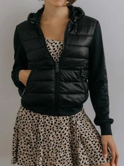 CULTHREAD Bassett Hooded Vegan Sweatshirt-Jacket | Black