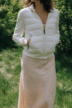 CULTHREAD Bassett Hooded Vegan Sweatshirt-Jacket | White Clothing