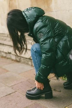 CULTHREAD Colville Recycled Vegan Puffer Jacket | Planet Earth Green