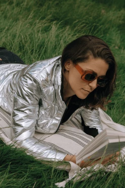 CULTHREAD Faraday Recycled Vegan Puffer Jacket | Sterling Silver