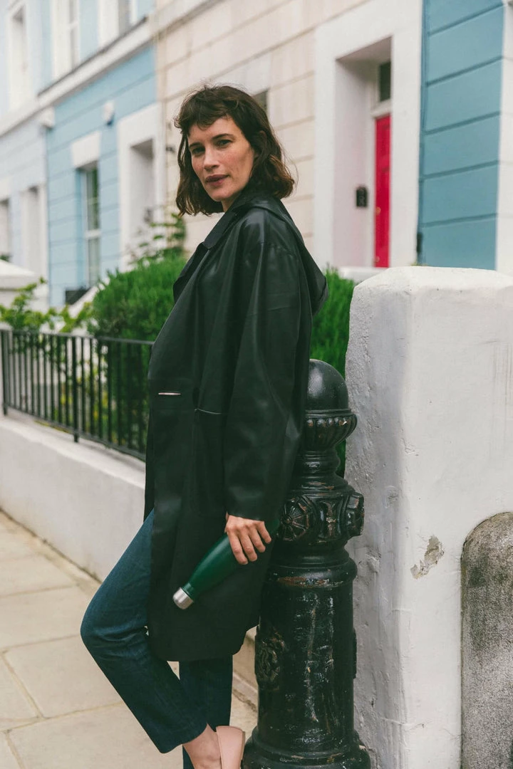 CULTHREAD Ladbroke Recycled Vegan Leather Reversible Duster Coat | Black Clothing 5 CULTHREAD Ladbroke Recycled Vegan Leather Reversible Duster Coat | Black Clothing