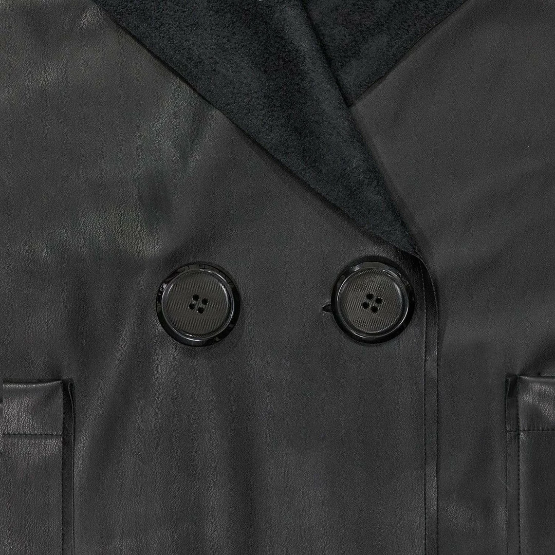 CULTHREAD Ladbroke Recycled Vegan Leather Reversible Duster Coat | Black Clothing 8 CULTHREAD Ladbroke Recycled Vegan Leather Reversible Duster Coat | Black Clothing