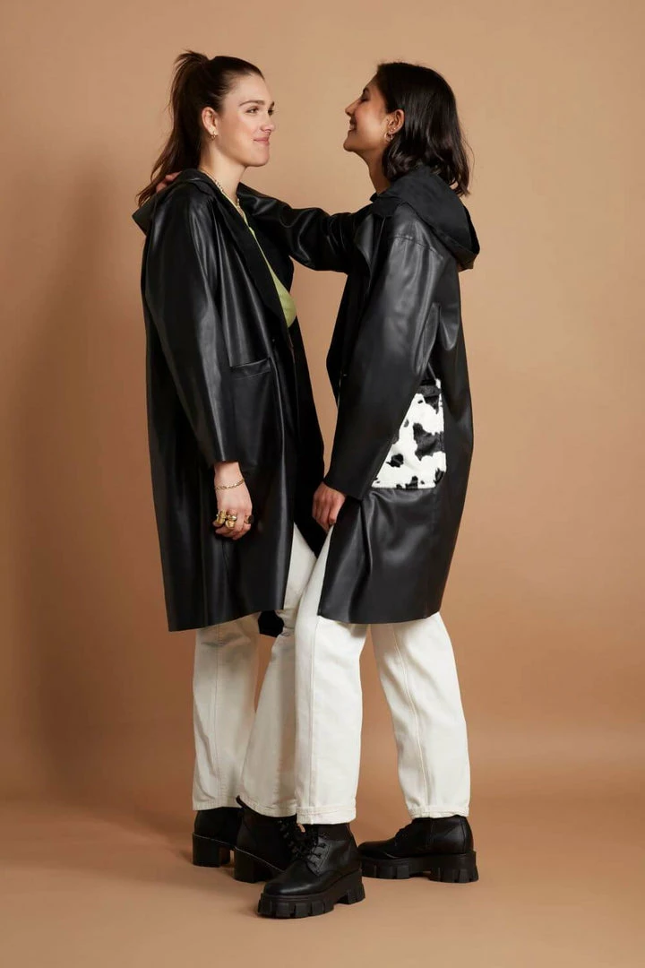 CULTHREAD Ladbroke Recycled Vegan Leather Reversible Duster Coat | Black Clothing 10 CULTHREAD Ladbroke Recycled Vegan Leather Reversible Duster Coat | Black Clothing