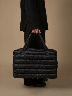 CULTHREAD Blenheim Faux Fur Vegan Puffer Bag | Black