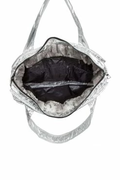 CULTHREAD Bags Blenheim Faux Fur Vegan Puffer Bag | Silver