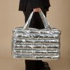CULTHREAD Bags Blenheim Faux Fur Vegan Puffer Bag | Silver