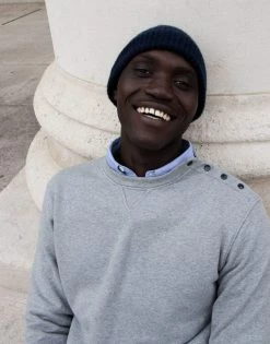 Cut & Pin Clothing Organic Cotton Popper Shoulder Sweatshirt | Grey