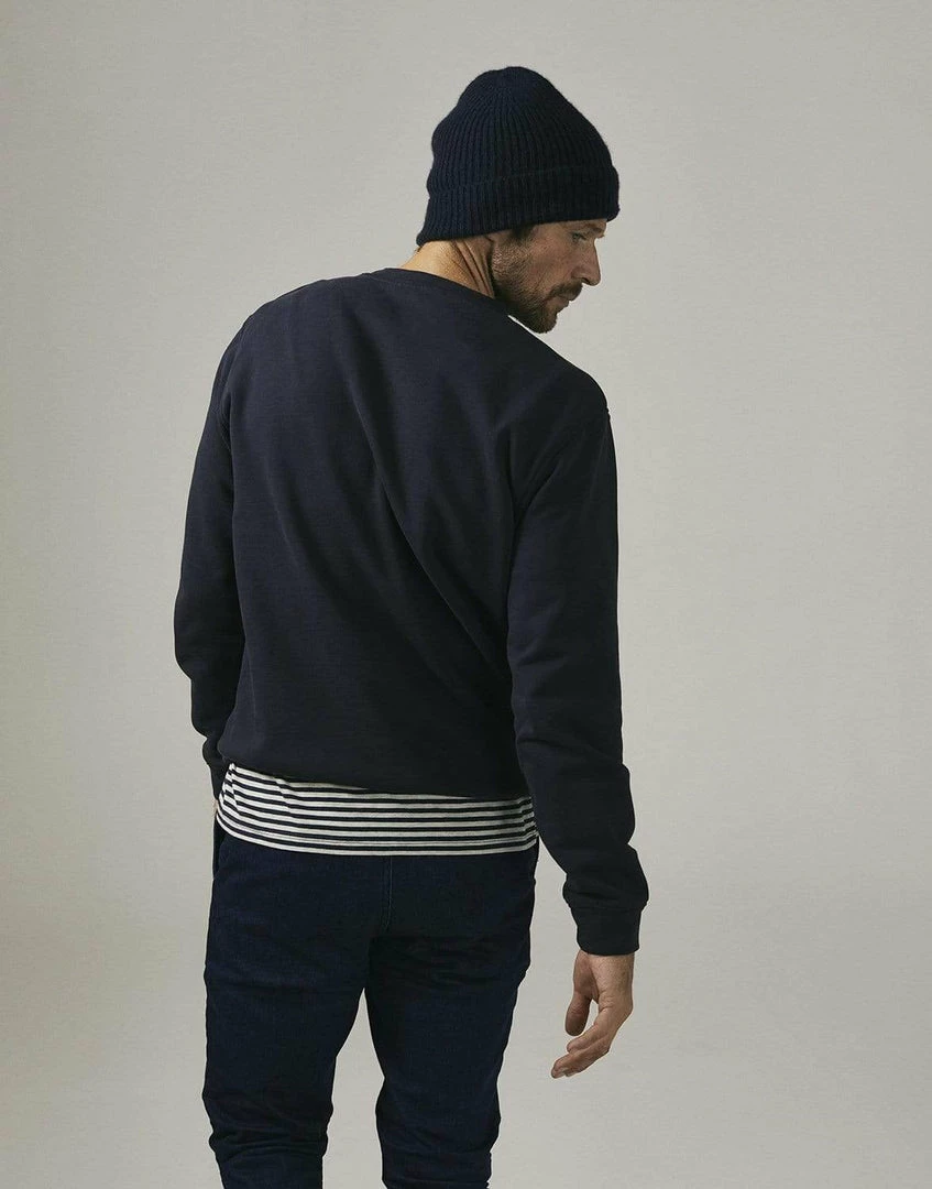 Cut & Pin Organic Cotton Popper Shoulder Sweatshirt | Navy 6 Cut & Pin Organic Cotton Popper Shoulder Sweatshirt | Navy