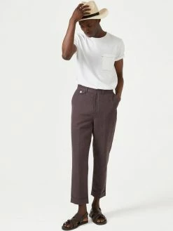 Cut & Pin Crew Neck Cotton T-Shirt | Ecru