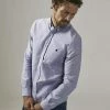 Cut & Pin Clothing Slim Fit Cotton Oxford Shirt | Navy