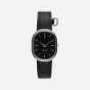 Cyssan CYS1 Watch With Black & Silver Dial | Black Vegan Leather Strap Accessories